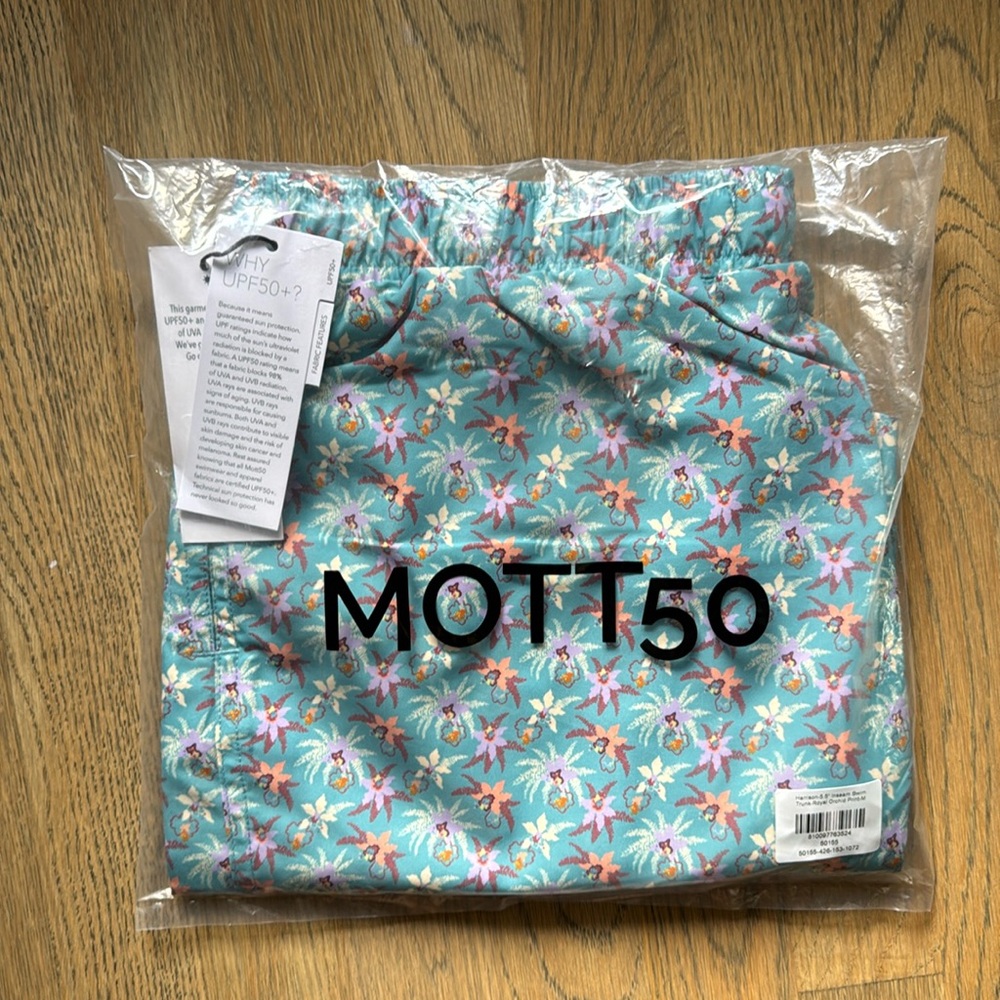 NWT Coolibar / Mott50 Swim Trunks with floral print - Picture 3 of 3